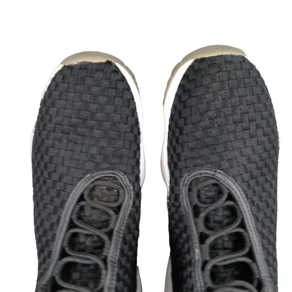 Jordan Future Sneakers Mens 8.5 Nike Air Shoes Woven Mid Black White Basketball